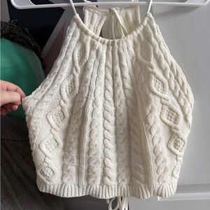 Papermoon Ivory Cable Knit Sweater tank